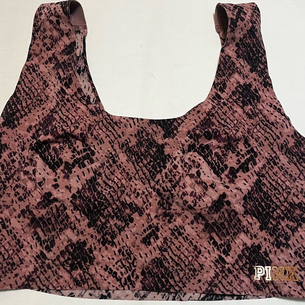 Pink Victoria Secret Sz M Snake Print Bralette